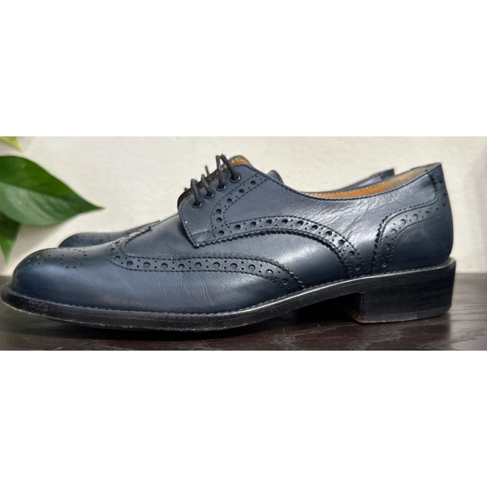 Clif Paris shoes 35.5  Blue Color leather 1